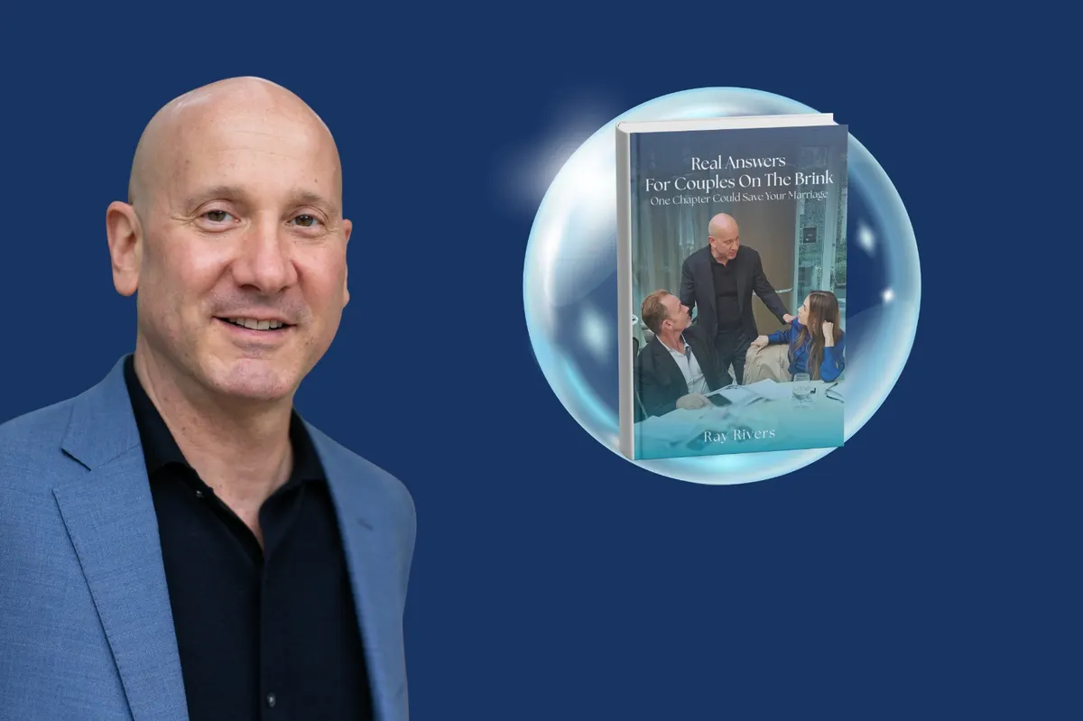 Ray Rivers with his book, Real Answers for Couples on the Brink